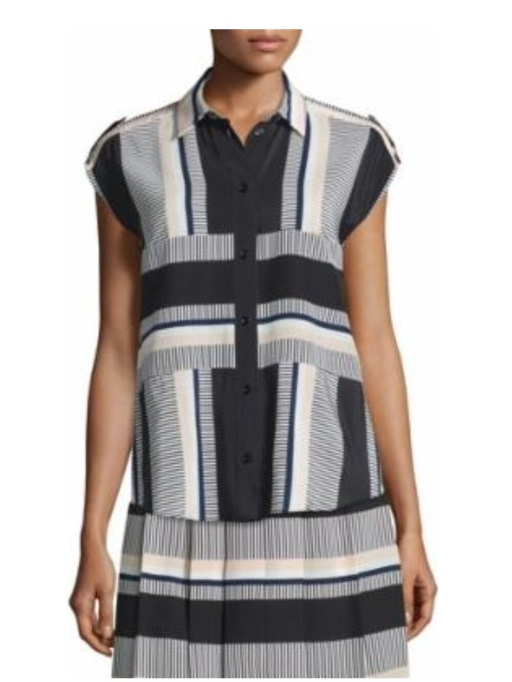 Kate Spade Bay Stripe Silk Blouse Size S - Picture 4 of 4